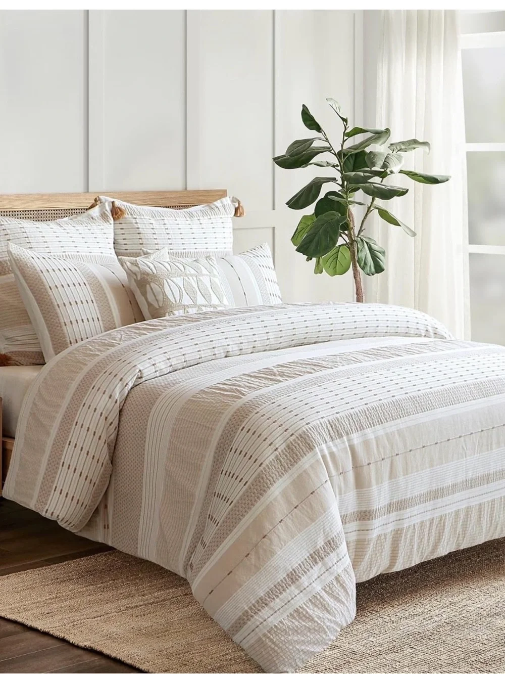 Levtex Home - Pickford Beige Comforter Set - Full/Queen